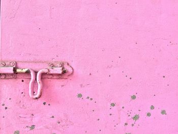 Close-up of rusty metal on wall