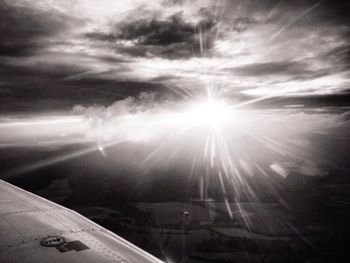 Sun shining through clouds