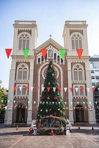 Low angle view of historical building