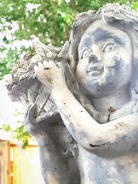 Close-up of angel statue