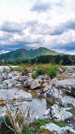 Scenic view of landscape against sky