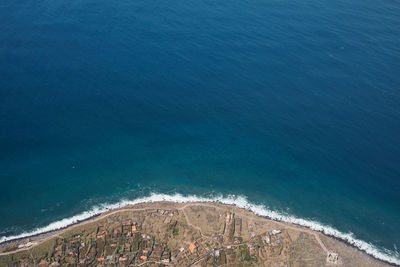 High angle view of beach