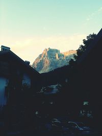 View of mountain range against sky