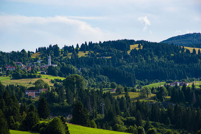 Panoramic view of landscape against sky