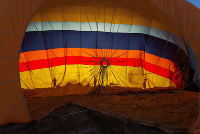 Multi colored hot air balloons