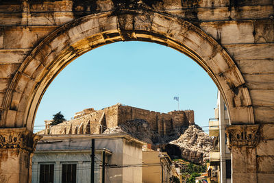 Low angle view of historical building