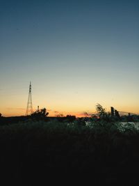 Scenic view of landscape at sunset