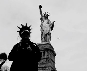 Low angle view of statue of liberty