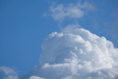 Low angle view of clouds in blue sky