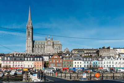 View of cathedral against blue sky