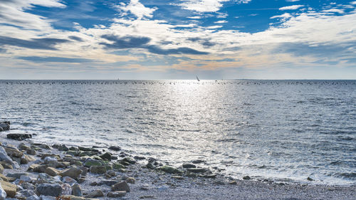 Scenic view of sea against sky