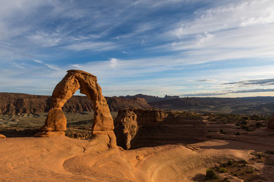 Rock formations in a desert