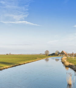 Scenic view of river against sky