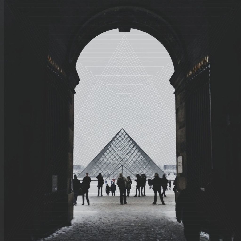 architecture, arch, built structure, person, building exterior, large group of people, indoors, men, lifestyles, walking, archway, tourism, architectural column, travel destinations, famous place, tourist, history, leisure activity, travel