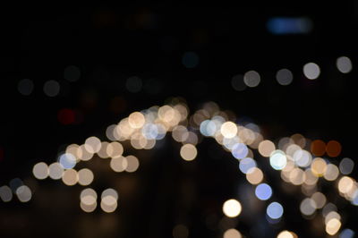 Defocused image of illuminated lights