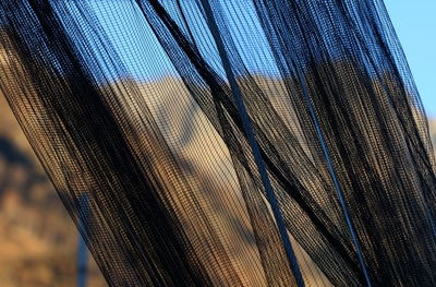 Close-up of black fishing net