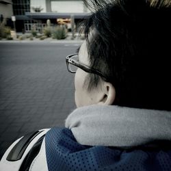 Close-up of woman looking away