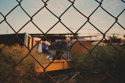 Close-up of chainlink fence