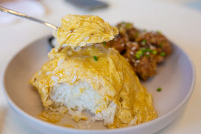 Close-up of food in plate