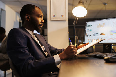 Business colleagues working at office