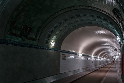 The old st. pauli elbe tunnel in hamburg, germany.