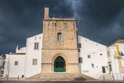 Low angle view of historic building against sky