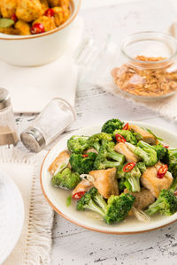 Close-up of salad in plate