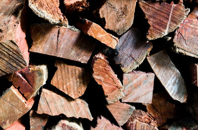 Full frame shot of logs