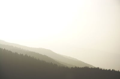 Scenic view of silhouette landscape against sky