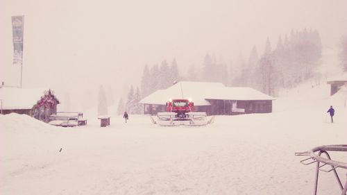 View of snow covered landscape