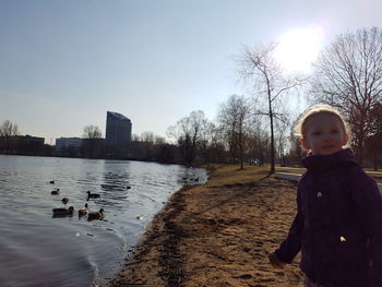 Girl standing in park