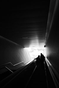 Full length of woman in tunnel