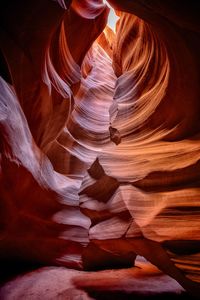 Low angle view of rock formations