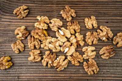 Close-up of food on wooden table