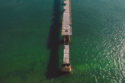 High angle view of sea