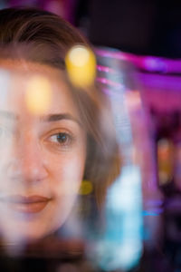 Close-up portrait of woman smiling