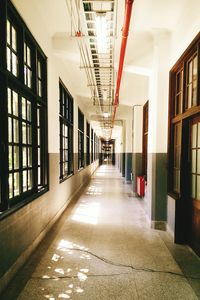 Empty corridor of building