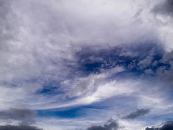 Low angle view of clouds in sky