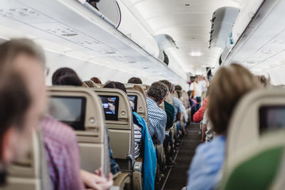 People traveling in bus