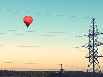 Low angle view of power lines