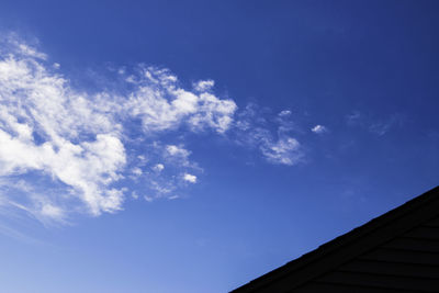 Low angle view of blue sky