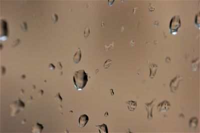 Full frame shot of wet glass window