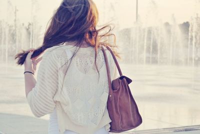 Young woman looking away