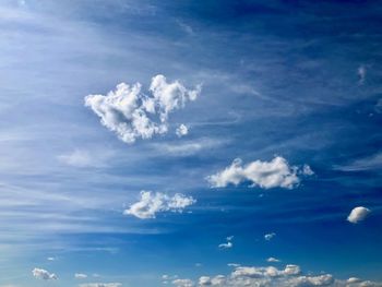 Low angle view of clouds in sky