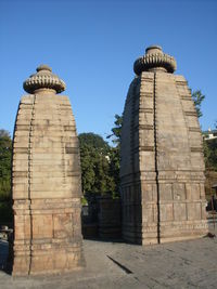 View of temple against clear sky
