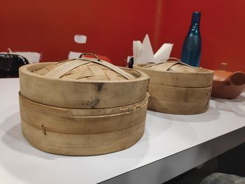Close-up of cupcakes on table