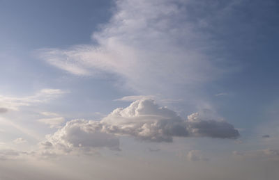 Low angle view of clouds in sky