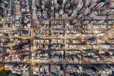 Aerial view of buildings in city