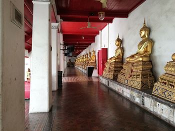 View of statues in building