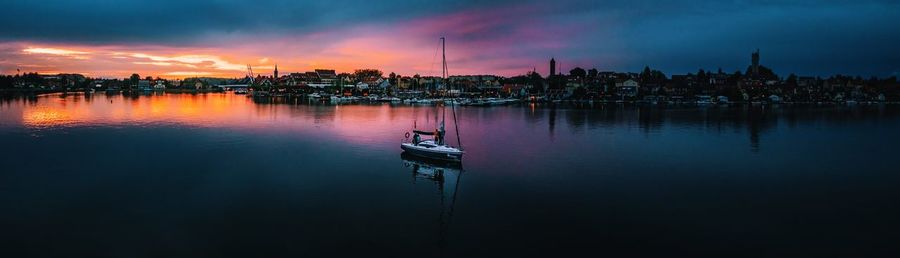 Boats in harbor